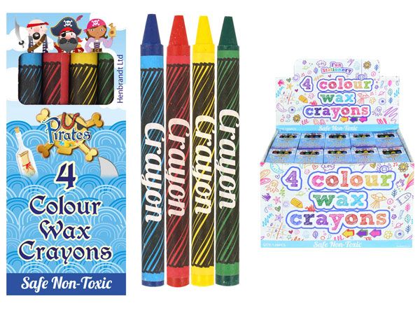 120x 4pk Pirate Wax Crayons 