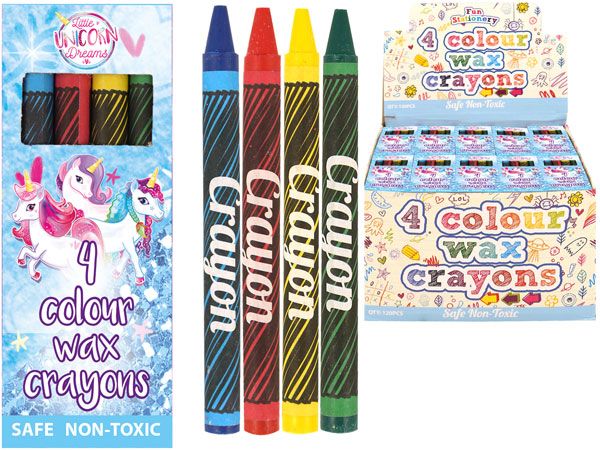 120x 4pk Unicorn Wax Crayons